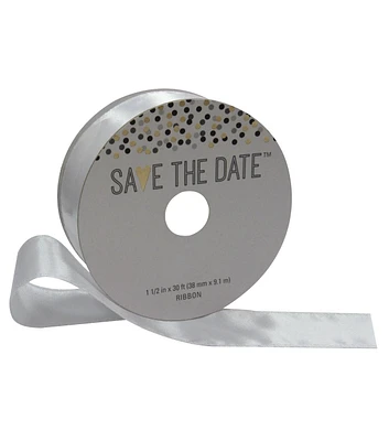 Save the Date 1.5'' X 30' Ribbon Satin