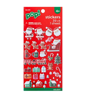 39pc Christmas Puffy Stickers by POP!