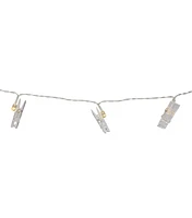 Northlight 15-Count Clothes Pin Photo Holding LED String Lights White