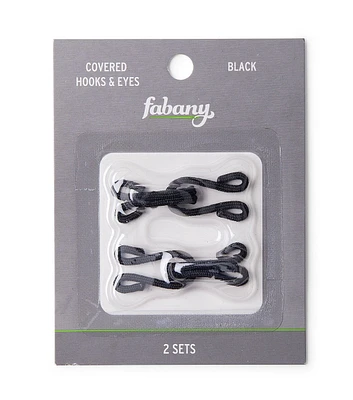 2pk Black Iron Covered Hook & Eye by Fabany