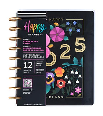 Happy Planner 12 Month 2025 Radiant Garden Classic Color Block Planner