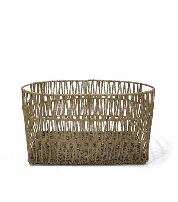 14" x 10" Bamboo Open Weave Basket by Place & Time