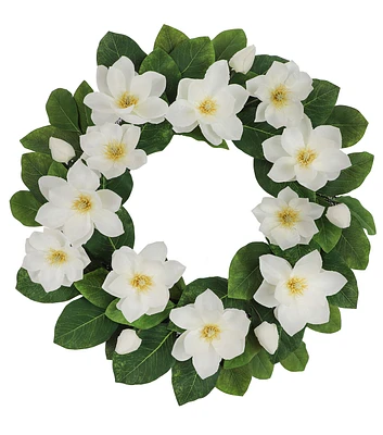 24" Magnolia & Leaf Wreath by Bloom Room