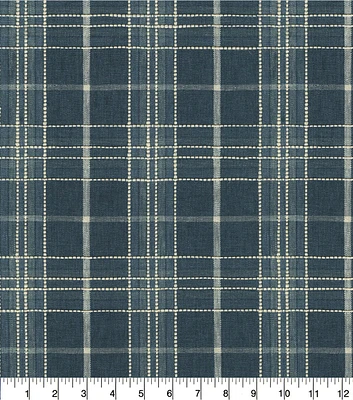 PKL Studios Indigo Malcolm Plaid Jacquard Fabric