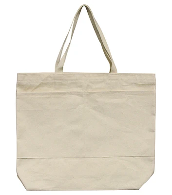 Canvas Tote with Pocket Natural