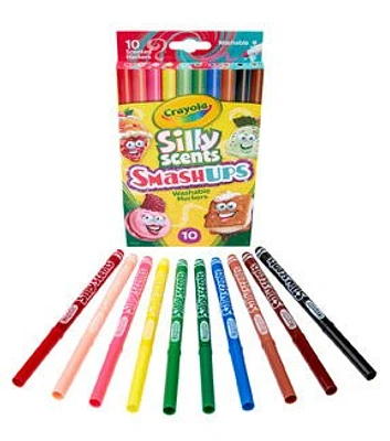 Crayola 10ct Silly Scents Smash Ups Fine Tip Washable Markers