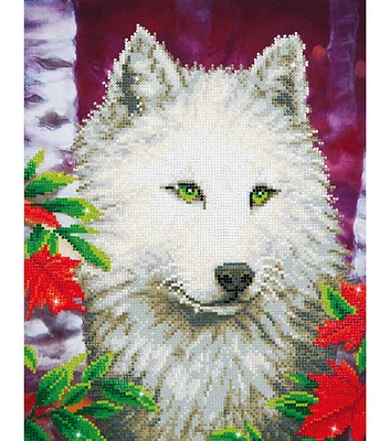 Diamond Embroidery Facet Art Kit 23"X19" White Wolf