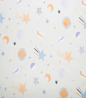 Super Snuggle Tossed Sky Icons Flannel Fabric