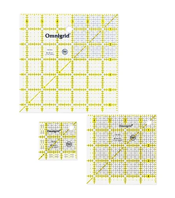 Omnigrid Square Quilting Ruler Value Pack (2-1/2", 4-1/2", 6-1/2")