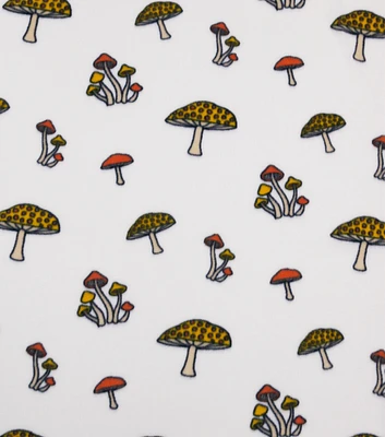 POP! Mushrooms Lightweight Fleece Fabric