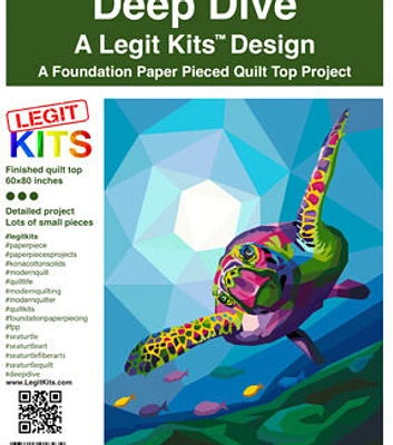 Legit Kits Deep Dive Foundation Paper Pieced Quilt Top Kit