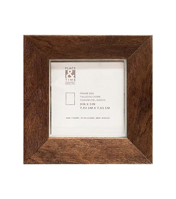 3" Brown Plastic Floating Frame by Place & Time