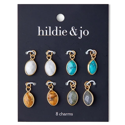 8ct Semi Precious Marquise Stone Charms by hildie & jo