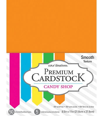 Core'dinations Value Pack Smooth Cardstock 8.5"X11" Candy Shop