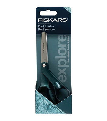 Fiskars 8" Dark Harbor Metallic Scissors