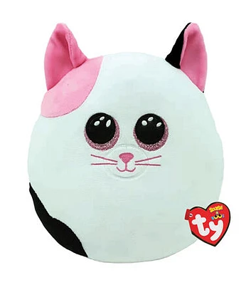 Ty Inc 10" Squish A Boos White & Pink Muffin Cat Plush Toy