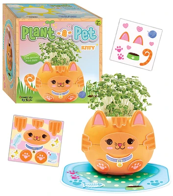 2.5" Plant a Pet Kitty Planter Kit With 2 Sticker Sheets