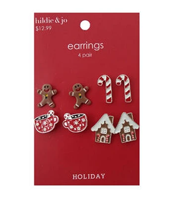 4ct Christmas Gingerbread & Candy Cane Earrings by hildie & jo