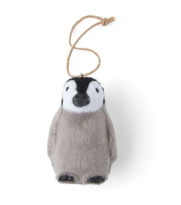 5" Christmas Faux Fur Baby Penguin Ornament by Place & Time