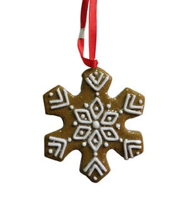 3.5" Christmas Gingerbread Snowflake Ornament by Place & Time