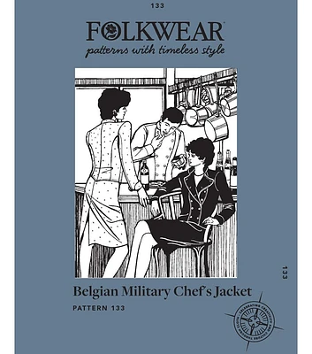 Folkwear 133 Men's & Women's Belgian Military Chef's Coat Sewing Pattern