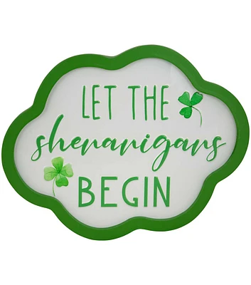 Northlight 14"  St. Patrick's Day Let the Shenanigans Begin Wall Art