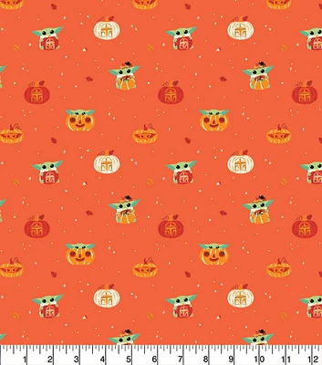 Mandalorian Halloween Pumpkin Halloween Fabric