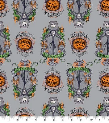 Nightmare Before Christmas Pumpkin King Cotton Fabric