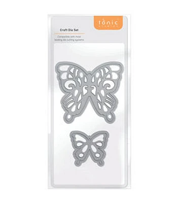 Tonic Studios 2.5" Layered Butterflies Die Set 2ct