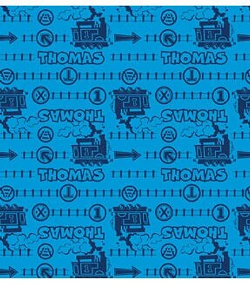 Thomas the Tank Engine Logo on Cotton Fabric