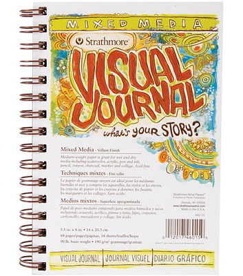 Strathmore Visual Journal Mixed Media Vellum 5.5"X8" 34 Sheets