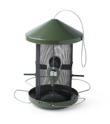 11"Green Metal Bird Feeder by Place & Time