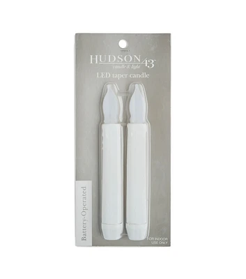 12" LED Flameless Taper Candles 2pk by Hudson 43