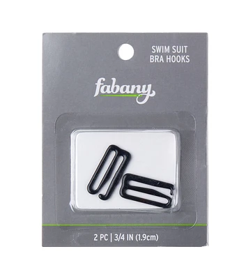 2pc Black Swim Suit Bra Hooks by Fabany