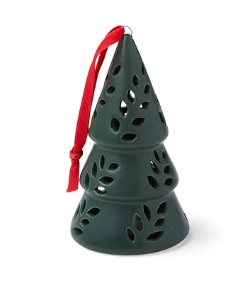 5" Christmas LED Green Tree Ceramic Ornament by Place & Time