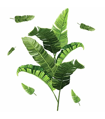 RoomMates Wall Decals Banana Leaf