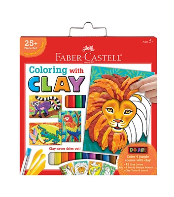 Faber-Castell 16pc Jungle Animals Do Art Coloring With Clay Kit