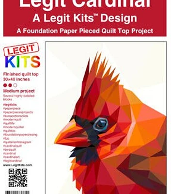 Legit Kits Legit Cardinal Foundation Paper Pieced Quilt Top Kit