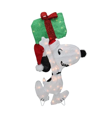 Northlight 32" Christmas Lighted Peanuts Snoopy With Present