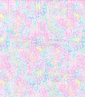 Pastel Tie Dye Eggs Easter Cotton Fabric