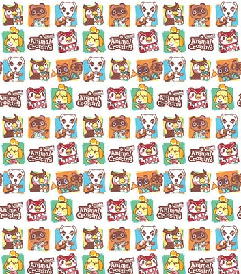 Animal Crossing Villager Cards Pop Culture Cotton Fabric