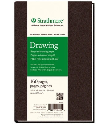 Strathmore Hardbound Drawing Art Journal 400 Series Recycled 5.5" x 8.5"