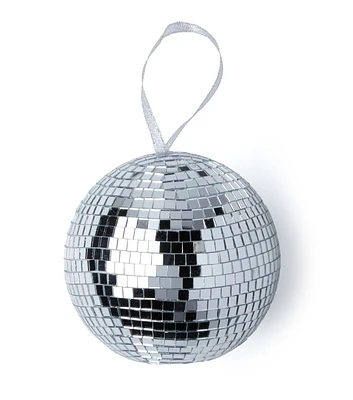 4" Christmas Silver Disco Ball Ornament by Place & Time