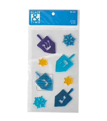 6" x 12" Hanukkah Menorah Window Gel Clings by Place & Time