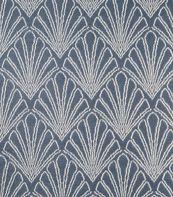 Shell Ocean Blue Jacquard Outdoor Fabric