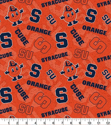 Syracuse University Orange Cotton Fabric Tone on Tone