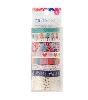 American Crafts 8ct Shimelle Reason To Smile Washi Tape