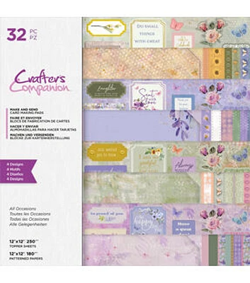 Crafter's Companion 12" x 12" All Occasion Make And Send Card Making Pad