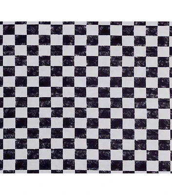 Black & White Checkerboard Super Snuggle Flannel Fabric