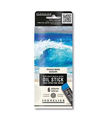 Sennelier 6ct Mini Seascape Oil Sticks